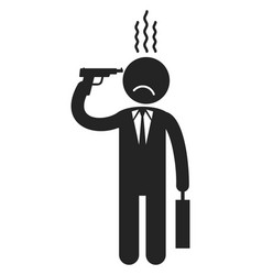 Work Stress Symbol Exhausted Person Businessman