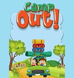 Font Design For Word Camp Out With Kids Driving