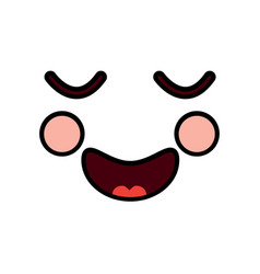 Happy Relaxed Bliss Face Emoji Icon Image