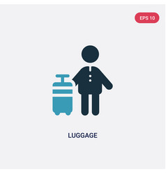 Two Color Luggage Icon From People Concept