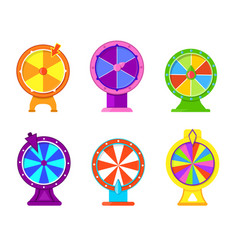 Wheels Of Fortune On White Background Cartoon