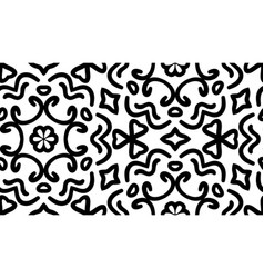 Black And White Seamless Pattern With Floral