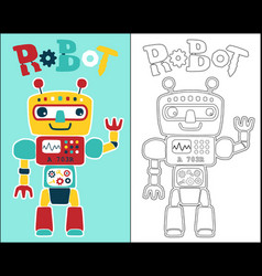 Colorful Robot Cartoon