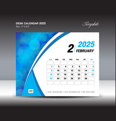 Desk Calendar 2025 Year Template February