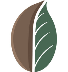 Green And Brown Leaf Icon