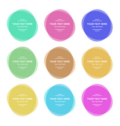 Set Of Modern Colorful Oval Banners