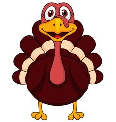 Cute turkey cartoon Royalty Free Vector Image - VectorStock