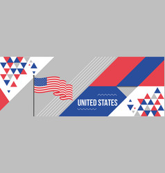 Usa National Or Independence Day Banner Design