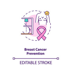 Breast Cancer Prevention Concept Icon