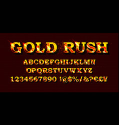 Gold Rush Alphabetic Fonts