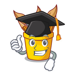 Graduation Character Pot Pencil Above Wood Table