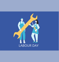 Labour Day Banner Template Characters