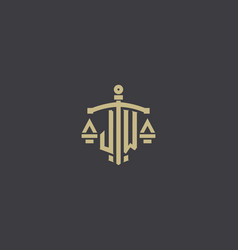 Letter Jw Logo For Law Office And Attorney