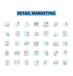 Retail Marketing Linear Icons Set Customer