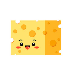 Cheese Cube Cute Laughing Character With Hole