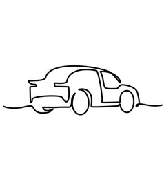 Family Car Continuous One Line Drawing Art