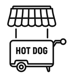 Hot Dog Stand Icon Outline Street Kiosk