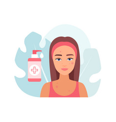 Cosmetic Skincare And Cleansing For Skin With Acne