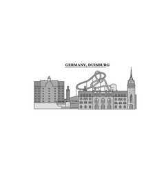 Germany Duisburg City Skyline Isolated