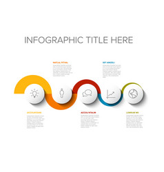 Infographic Company Milestones Curved Thick Line