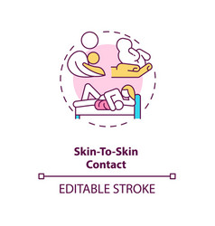 Skin To Contact Concept Icon