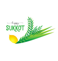 Happy Sukkot Jewish Holiday Traditional Four Spice