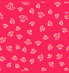 Line Baby Clothes Icon Isolated Seamless Pattern