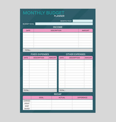 Monthly Budget Planner Made In Business Style