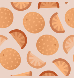 Orange Fruit And Slices Pattern