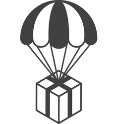 Parcel And Parachute In Minimal Style