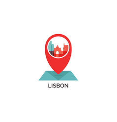 Portugal Capital Lisbon Map City Pin Point