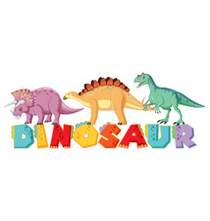 Font Design For Word Dinosaur