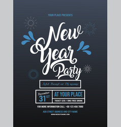 New Year Party Celebration Poster Flyer Design