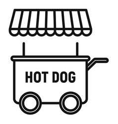 Hotdog Icon Outline Food Stand