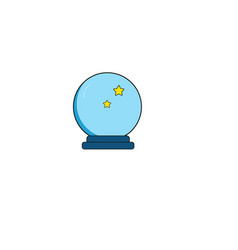 Magic Future Crystal Ball Icon Cartoon