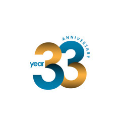 33 Year Anniversary Template Design