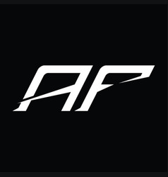 Af Logo Monogram Letter With Slice Style