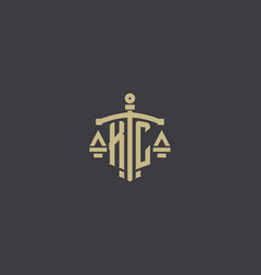 Letter Kc Logo For Law Office And Attorney