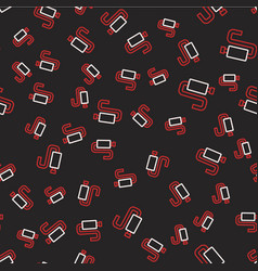 Line Car Muffler Icon Isolated Seamless Pattern