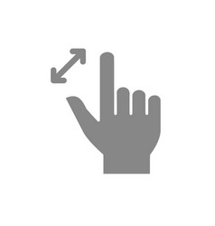 Unpinch With Two Fingers Grey Icon Multi Touch