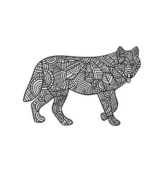 Wolf Mandala Coloring Pages For Adults