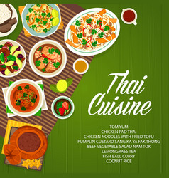 Thai Food Thailand Cuisine And Asian Dishes Menu