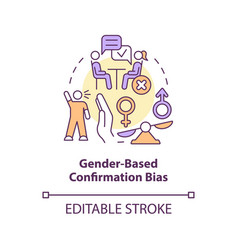 Gender-based Confirmation Bias Concept Icon