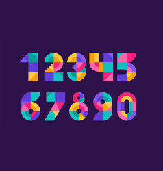 Geometric Numbers Colourful Set Collection Of