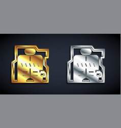 Gold And Silver Futuristic Sliding Doors Icon