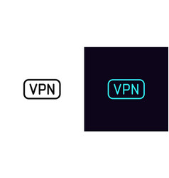 Outline Vpn Icon With Editable Stroke Linear Vpn