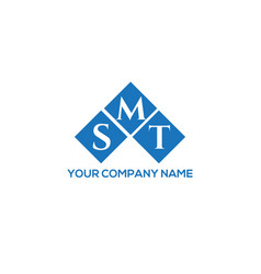 Smt Letter Logo Design On White Background