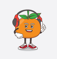 Mandarin Fruit Cartoon Mascot Character Speaking