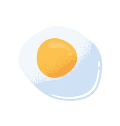 Fried Egg With Yellow Yolk And Protein Top View