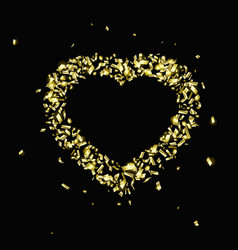 Gold Pieces Foil In Shape A Heart